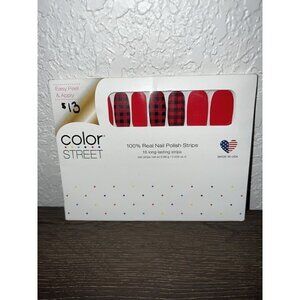 𝅺COLOR Street Nail Strips GOOD GIRLS GONE PLAID Nail Polish Stickers NEW